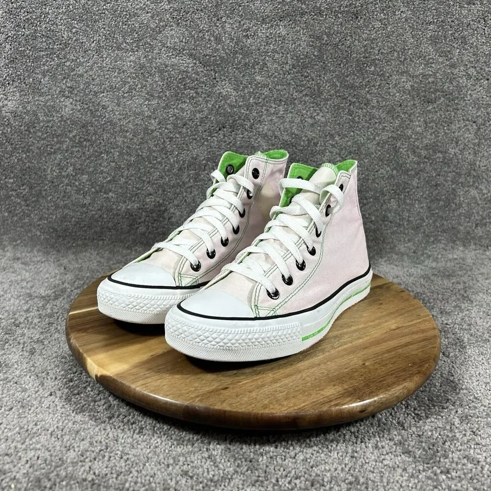 Converse Chuck Taylor All Star High Women’s Size 8 Green Pink Skate Shoes Used